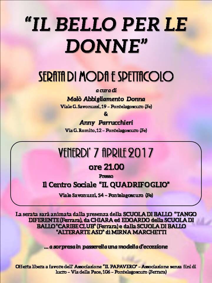 Serata di Moda & Spettacolo @ Centro Sociale "Il Quadrifoglio"