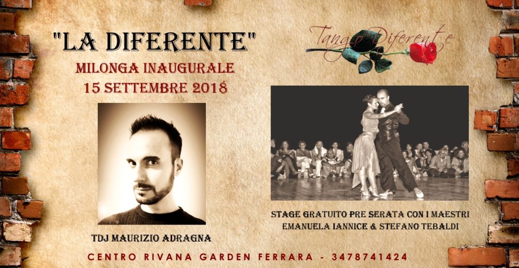 La Diferente - Milonga Inaugurale stagione - Tdj M. Adragna @ Centro Rivana Garden