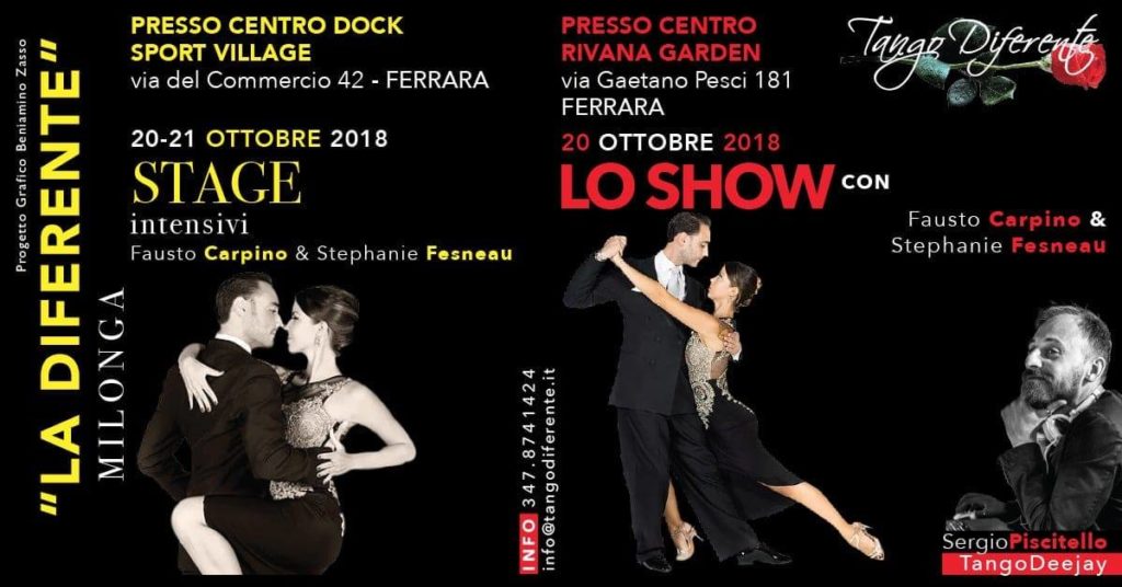 Fausto Carpino & Stephanie Fesneau 19-20-21 Ottobre a Ferrara @ Centro Rivana Garden